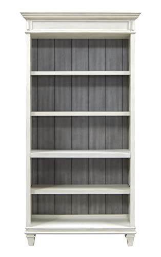 Martin Furniture Hartford Open Wood Bookcase, Storage Cabinet, Office Shelves, White (IMHF4078W)