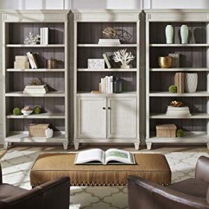 Martin Furniture Hartford Open Wood Bookcase, Storage Cabinet, Office Shelves, White (IMHF4078W)