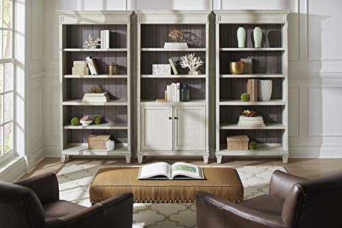 Martin Furniture Hartford Open Wood Bookcase, Storage Cabinet, Office Shelves, White (IMHF4078W)