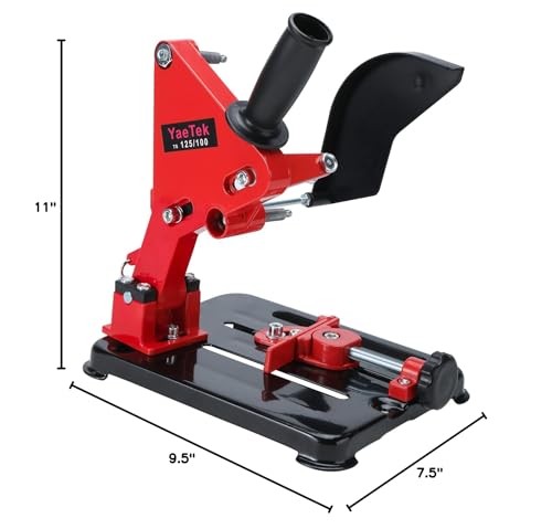 YaeKoo Angle Grinder Stand Grinder Holder Cutter Support Cast Iron Base for 100mm - 125mm Angle Mill (4"-5") Red Color