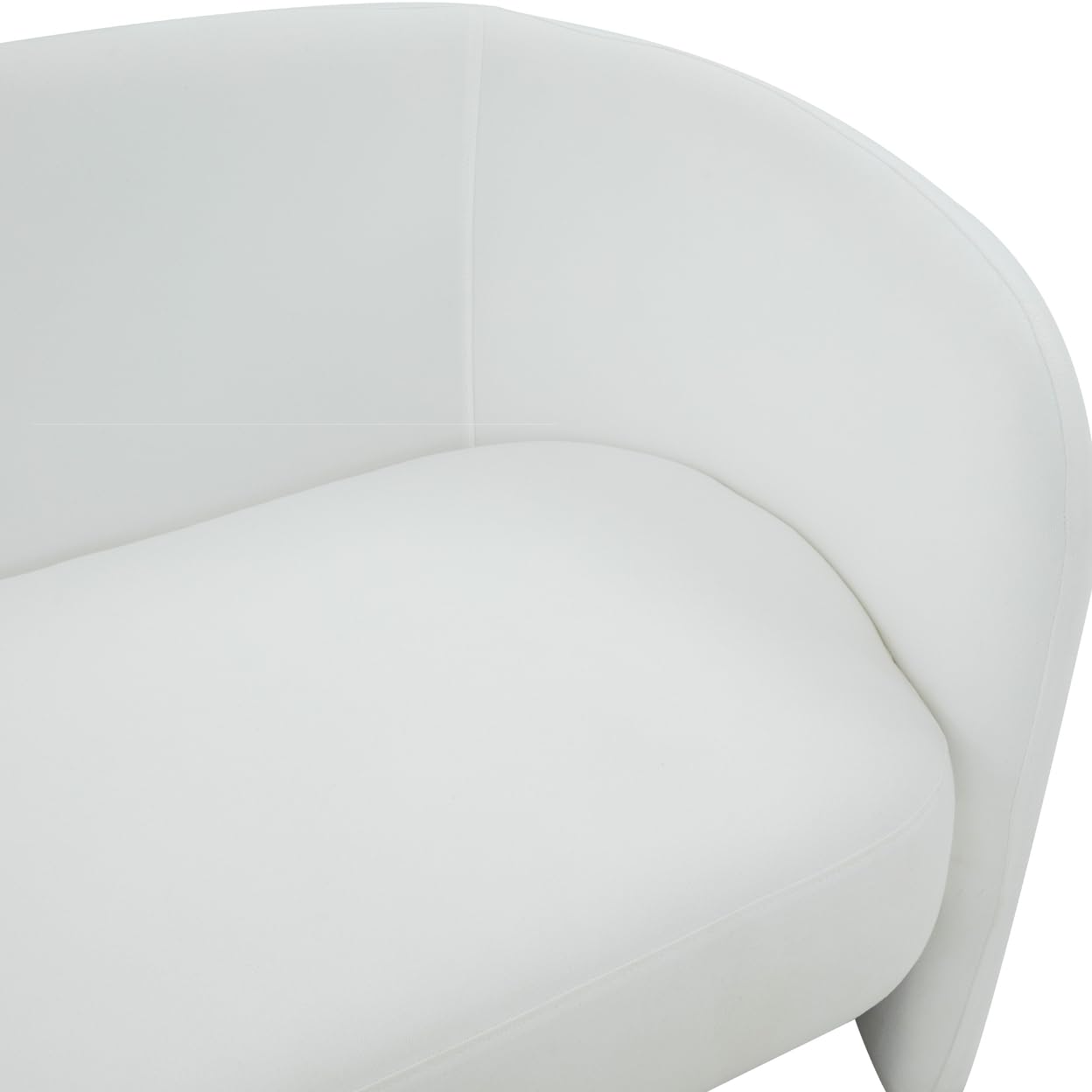 SAFAVIEH Couture Collection Zhao White Linen Curved Loveseat