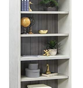 Martin Furniture Hartford Open Wood Bookcase, Storage Cabinet, Office Shelves, White (IMHF4078W)