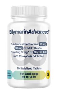 silymarinadvanced liver health supplement for small dogs, s-adenosylmethionine (same) and silybin, liver tablets, cognitive support, 30 tablets