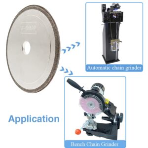 CBN Chainsaw Grinding Wheel 5-3/4" Dia, 3/16" Thick, 7/8" Arbor for 3/8" and .404 Pitch Steel Chains (3/16 inch Thick)