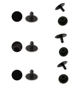 6 sets replacement rivets button strap compatible for clog shoe strap 16mm size rivets repair (black)