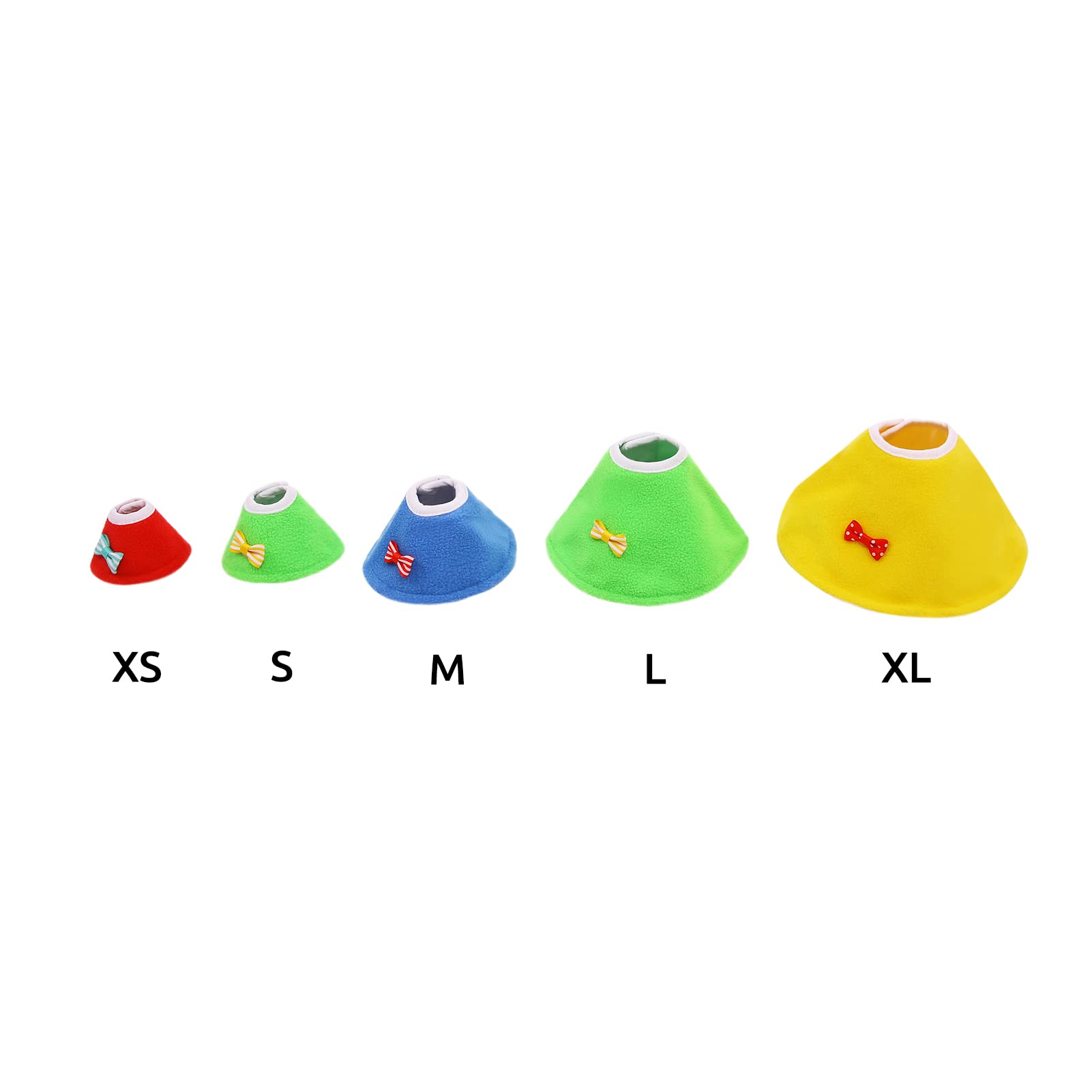 Bird Cone Collar 4 Pcs Set Pet Parrot Anti-bite Elizabethan Collars Protective Anti-Grab Feather Wound Healing Recovery Cones for Lovebird Cockatiel Budgerigar Parakeet Yellow Blue Red Green