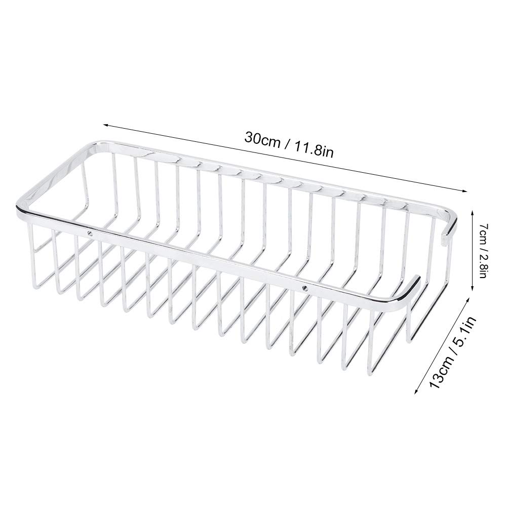 Bathroom Shelf Organizer, Stainless Steel Wall Mounted Holder Storage Basket Shelf, Shower Caddy Storage Kitchen Rack for Bathroom Kitchen (30CM)