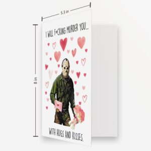 OJsensai Funny Birthday Card, Scary Movie Gift for Wife Girlfriend, Killer Valentines Card for Her