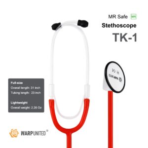 TK-1 Professional MR Safe Stethoscope Dual-Frequency Scarlet Red