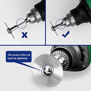 Cutting Wheel Set for Rotary Tool,8Pcs HSS High Speed Steel Rotary Drill Saw Blades with 1/8" Shank Mandrel for Wood Plastic Cutting(One Screwdriver)