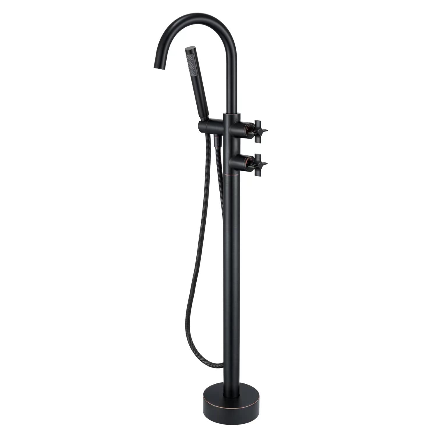 Artiqua Freestanding Bathtub Faucet Tub Filler Oil Rubbed Bronze Floor Mount Brass Bathtub Faucets with Hand Shower