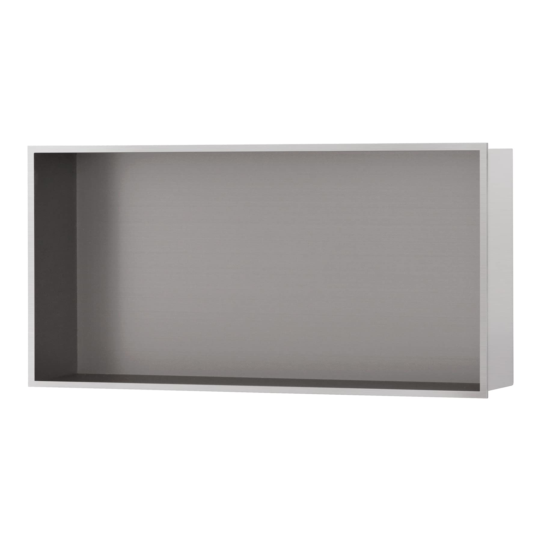 Sunrosa Brushed Nickel Shower Niche Stainless Steel, Ready for Tile, Waterproof 11.8" x 23.6" Bathroom Recessed Niche, Organizer Storage for Shampoo & Toiletry Storage