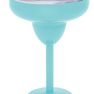 Better Dweller Vacuum-Sealed Metal Margarita Glass with Lid, Insulated Tumbler Mug, Steel Cup for Vacation, Pool, and Ice Cold Margs on the Beach (Blue)