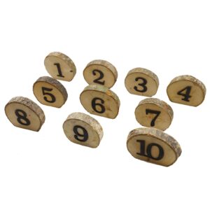 Andoer Wedding Table Number, 1-10 Wooden Table Number Rustic Party Wedding Decoration Number Blocks Professional Table Numbers For Wedding Reception And Table Party Decorations