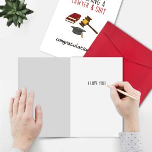 Chomerry Lawyer Graduation Card, Congratulation Become a Lawyer, Grad Card for Law Student