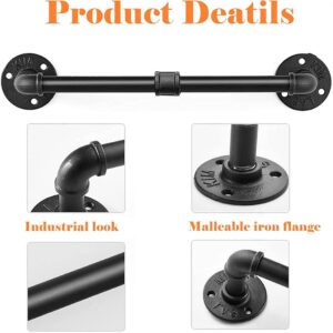 Industrial Pipe Towel Rack Towel Bar 32 Inch, Heavy Duty Wall Mounted Rustic Farmhouse Bath Towel Holder for Bath Bathroom Kitchen