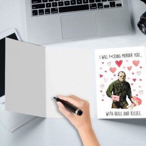 OJsensai Funny Birthday Card, Scary Movie Gift for Wife Girlfriend, Killer Valentines Card for Her