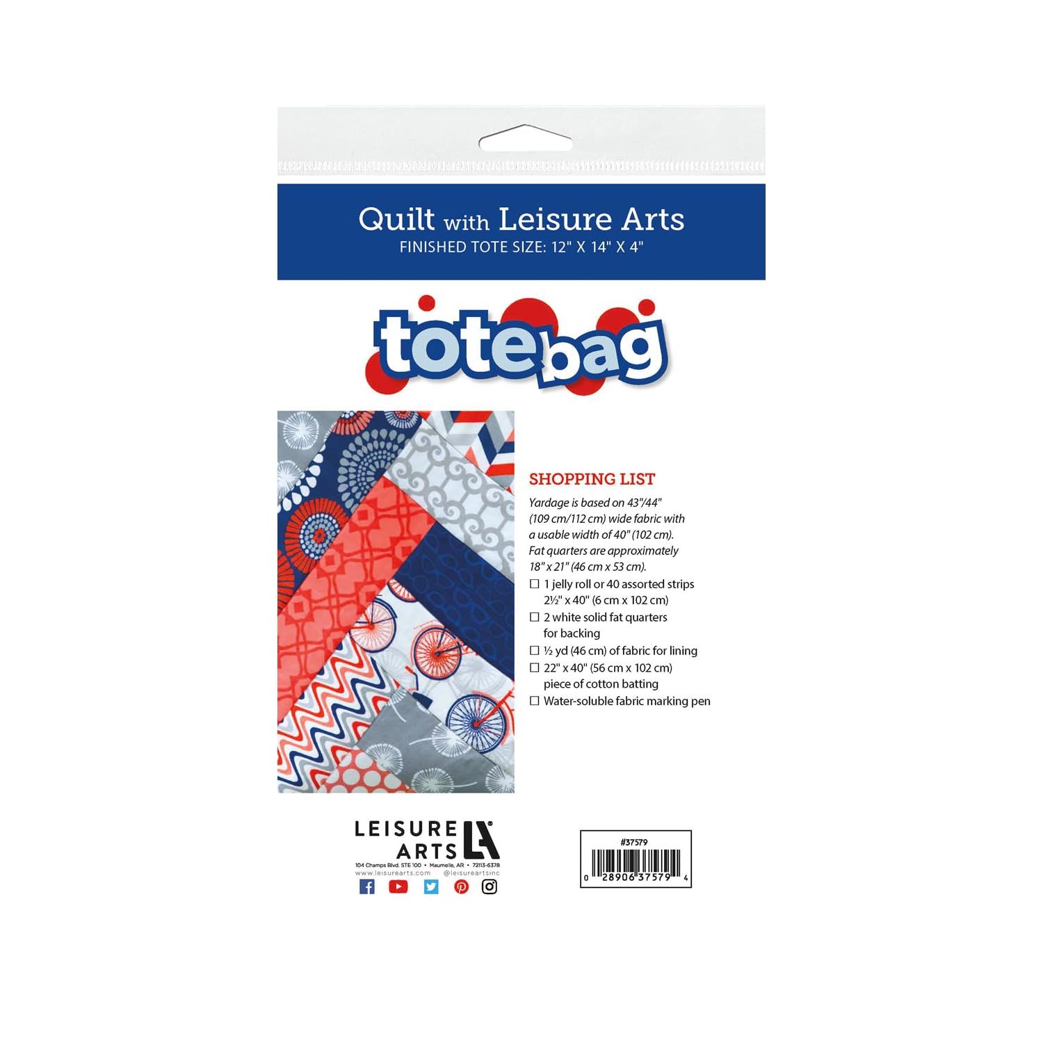 Leisure Arts Tote Bag Quilting Pattern