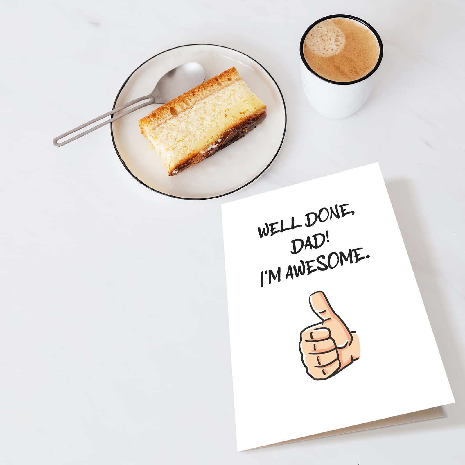 Chenive Funny Fathers Day Card, Happy Father’s Day Card from Son Daughter, Birthday Greeting Card for Daddy, Dad Thanks for Wiping My Bum