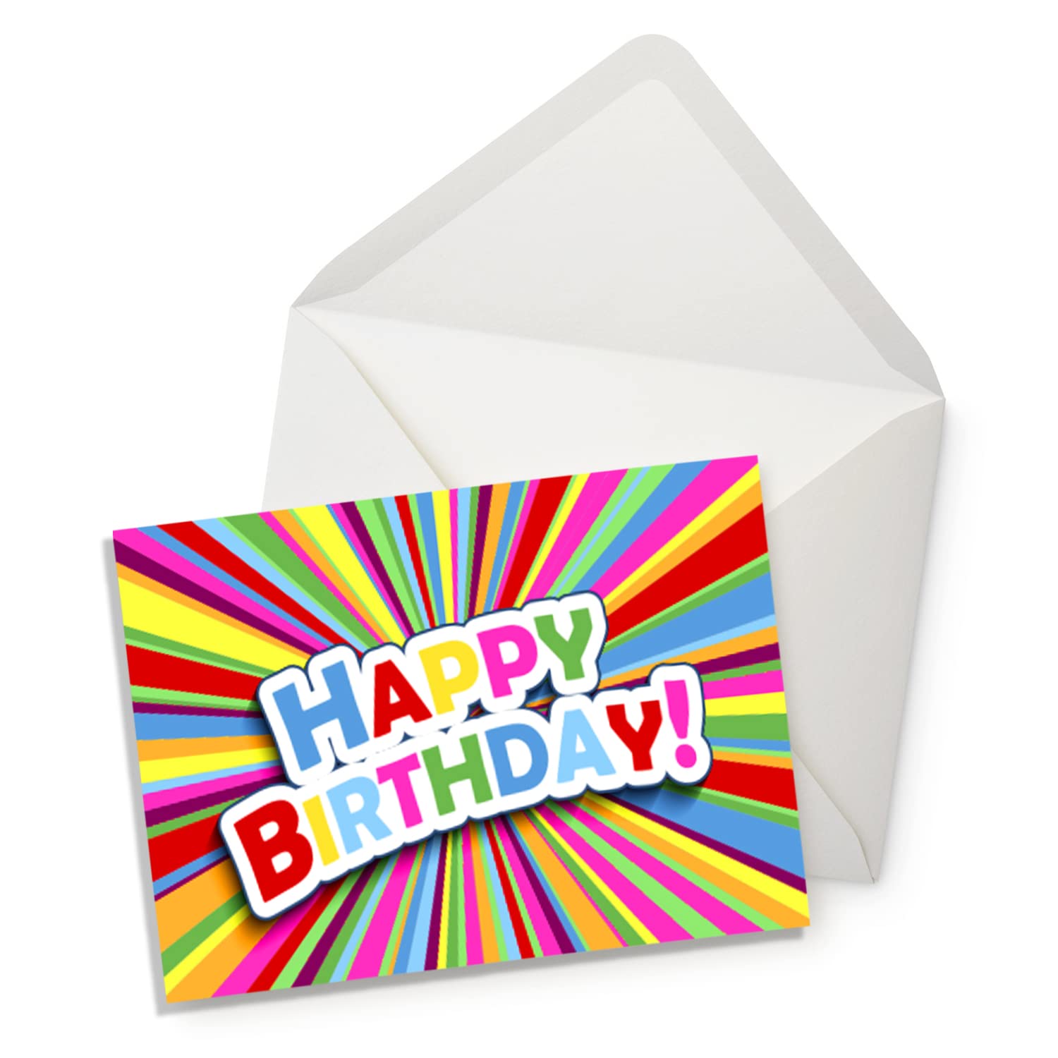 Birthday Cards Bulk, 50 Large 4x6 Inch Assorted Greeting Notes with Envelopes and Stickers, 10 Unique Designs, Thick Card Stock Box Set, Blank Inside