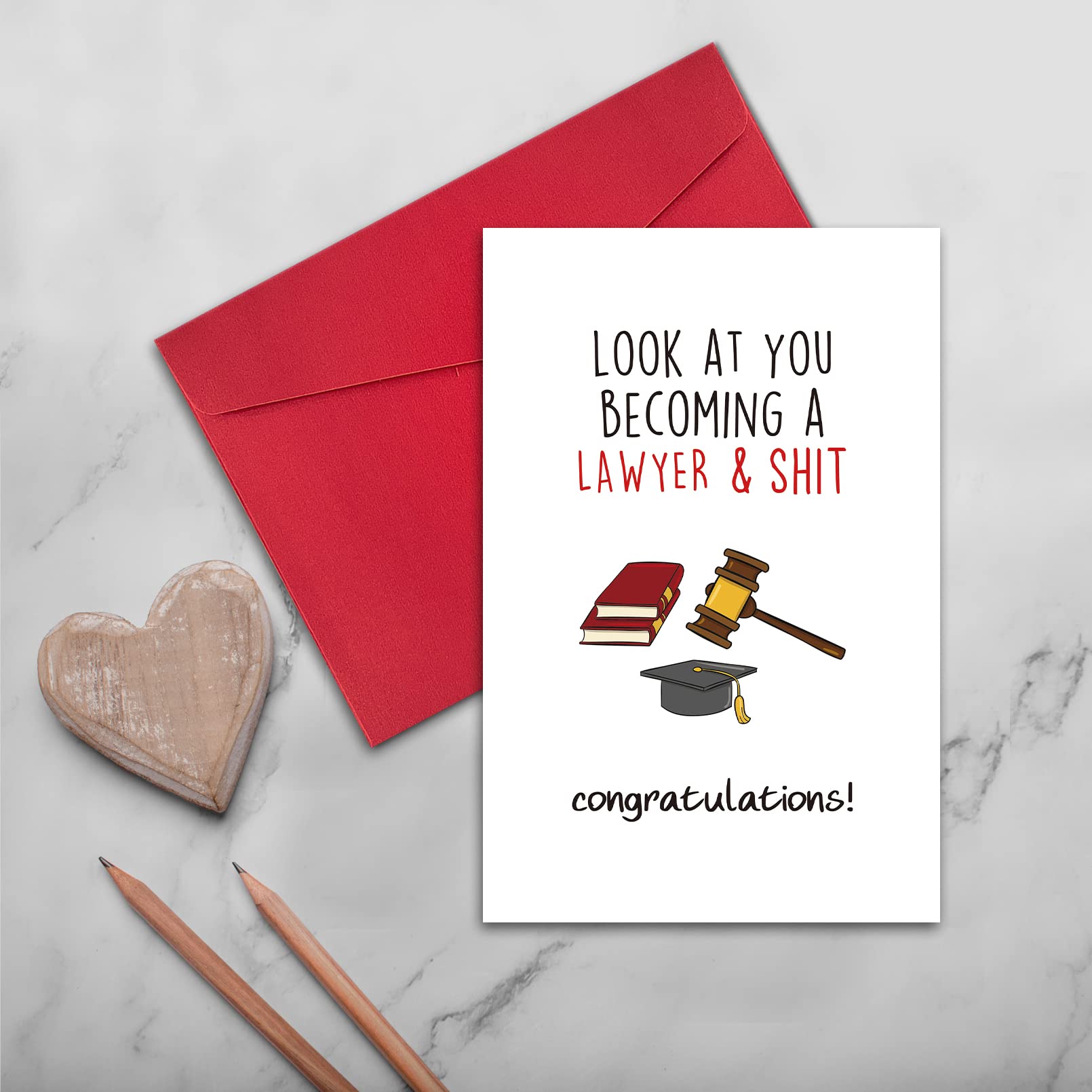 Chomerry Lawyer Graduation Card, Congratulation Become a Lawyer, Grad Card for Law Student