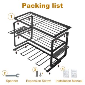 Mutilife Power Tool Organizer Heavy Duty Electric Drill Holder 3 Layers Cordless Drill Rack Holds Drill Storage Rack Wall Mount for 4 packsHandheld Power Tools Gifts for men