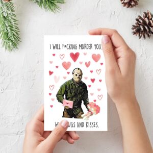 OJsensai Funny Birthday Card, Scary Movie Gift for Wife Girlfriend, Killer Valentines Card for Her