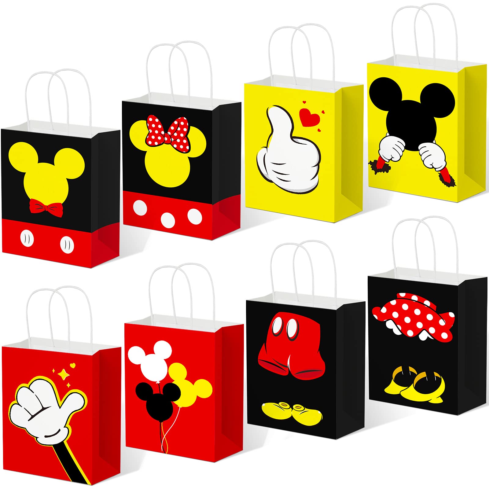 DLBEAUTY 16PCS Mouse Party Bags, Gift Favor Bags, Mouse Birthday Party Supplies, Mouse Decorations, Baby Shower