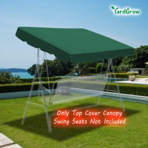 YardGrow 65''x45'' Patio Swing Canopy Replacement Cover Swing Replacement Canopy Top Cover Garden Outdoor, Canopy ONLY (Green)