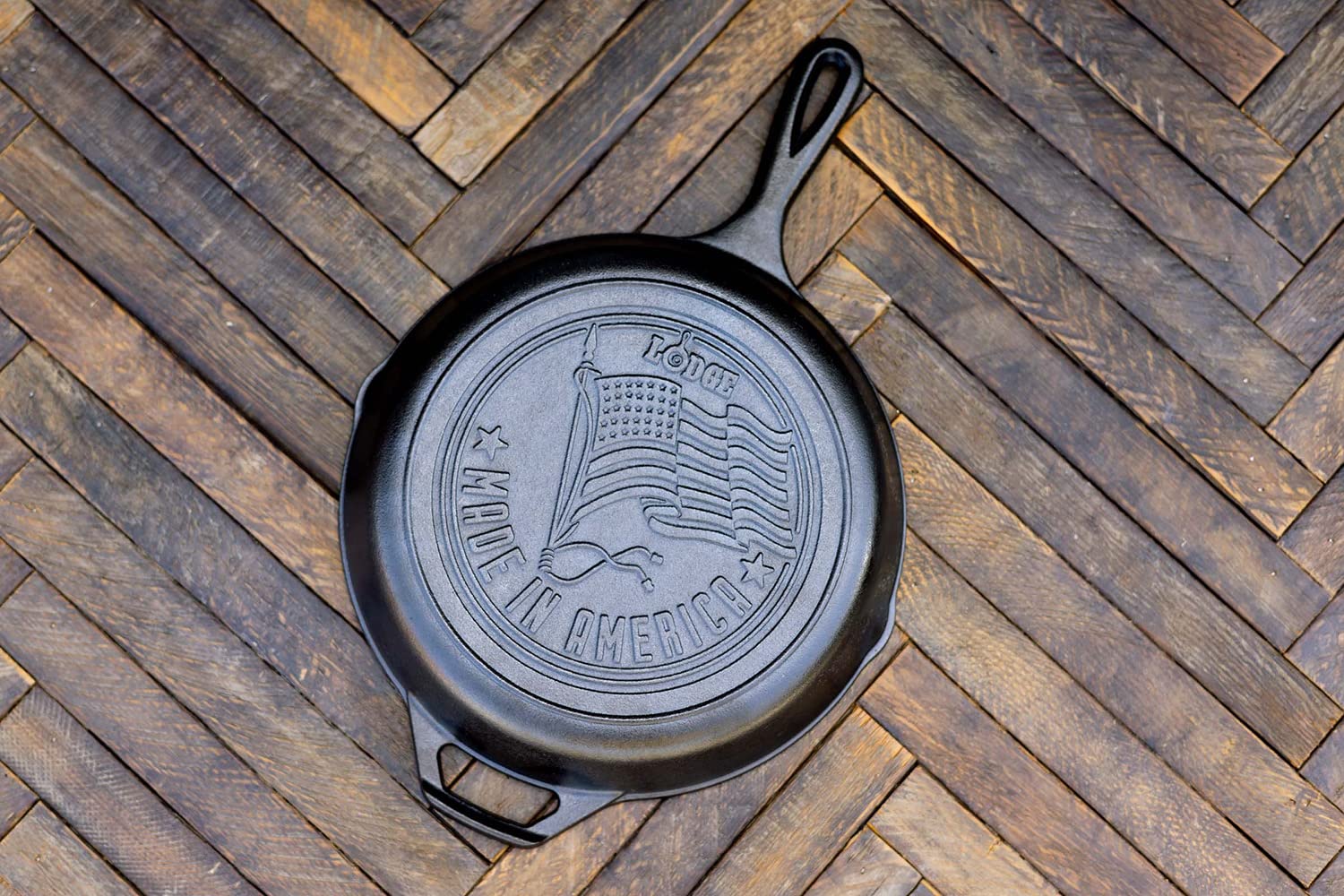 Lodge Cast Iron 10.25" Skillet with American Flag Design