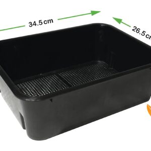 VERMI-FUTURE® Worm Condo Composting Bin, 4 Trays, Black, with Startup Bedding & 3in1 Soil Meter, Ideal for Small Households