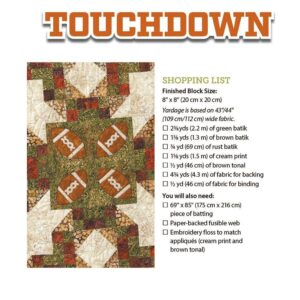 Leisure Arts Touchdown Quilting Pattern