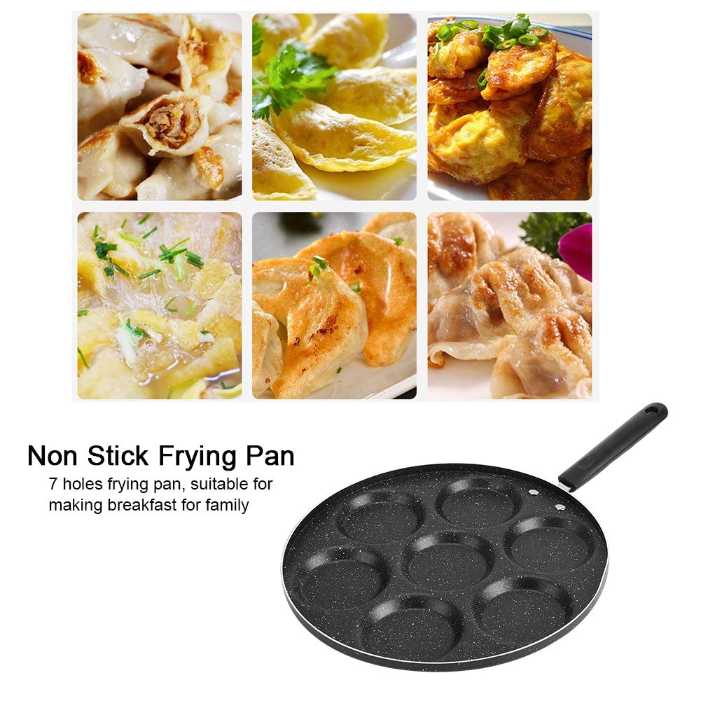 Egg Pan,Omelette Pan,Frying Pan,Nonstick Frying Pan,Nonstick Frying Pans,Home Kitchen Breakfast Omelette Pan, 7 Hole Egg Frying Pan Nonstick Pancake, Easy to, Lazy Pan Provides All in one Breakfast