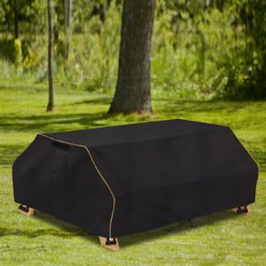 Bitubi 70 / 72 Inch Waterproof Picnic Table Cover With Bench Covers,Classic Black Wind Dust Proof Anti-UV, 72”Outdoor Cover For Picnic Table