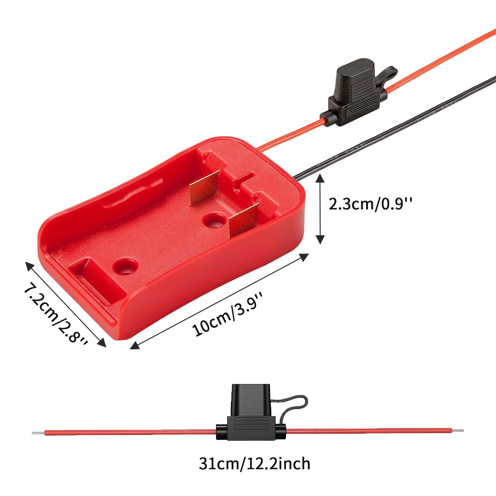 Power Wheel Adapter for Craftsman V20 20V Battery Battery Adapter with Fuse & Wire Terminal,14 Gauge Wire Power Convertor for DIY RC Trucks, RC Toys, Robotics, Work Lights