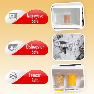 QUIDDITY WARE 32oz-Deli Containers with Leakproof Lids-50 Pack BPA-Free Plastic Microwaveable Clear Food Storage Container Premium Heavy-Duty Quality, Freezer & Dishwasher Safe