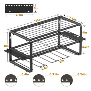 Mutilife Power Tool Organizer Heavy Duty Electric Drill Holder 3 Layers Cordless Drill Rack Holds Drill Storage Rack Wall Mount for 4 packsHandheld Power Tools Gifts for men