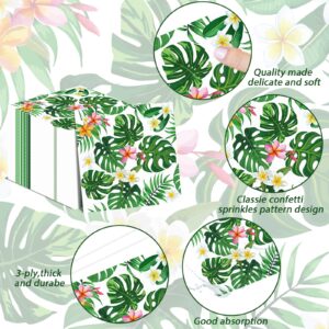 Hawaiian Luau Napkins for Aloha Happy Birthday Party Supplies Tropical Tiki Themed Luncheon Paper Napkins Disposable for Kids Baby Shower Summer Pool Beach Party Favors (50 Pack)