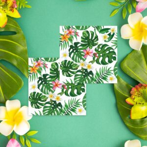 Hawaiian Luau Napkins for Aloha Happy Birthday Party Supplies Tropical Tiki Themed Luncheon Paper Napkins Disposable for Kids Baby Shower Summer Pool Beach Party Favors (50 Pack)