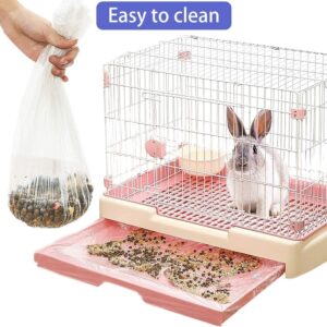 upcessory 100 pcs Disposable Cage Liners, Clear Plastic Rabbit Cage Liner Bag, Universal Toilet Film for Bunny, Hamster, Totoro, Hedgehog, Guinea Pig and Small Animals