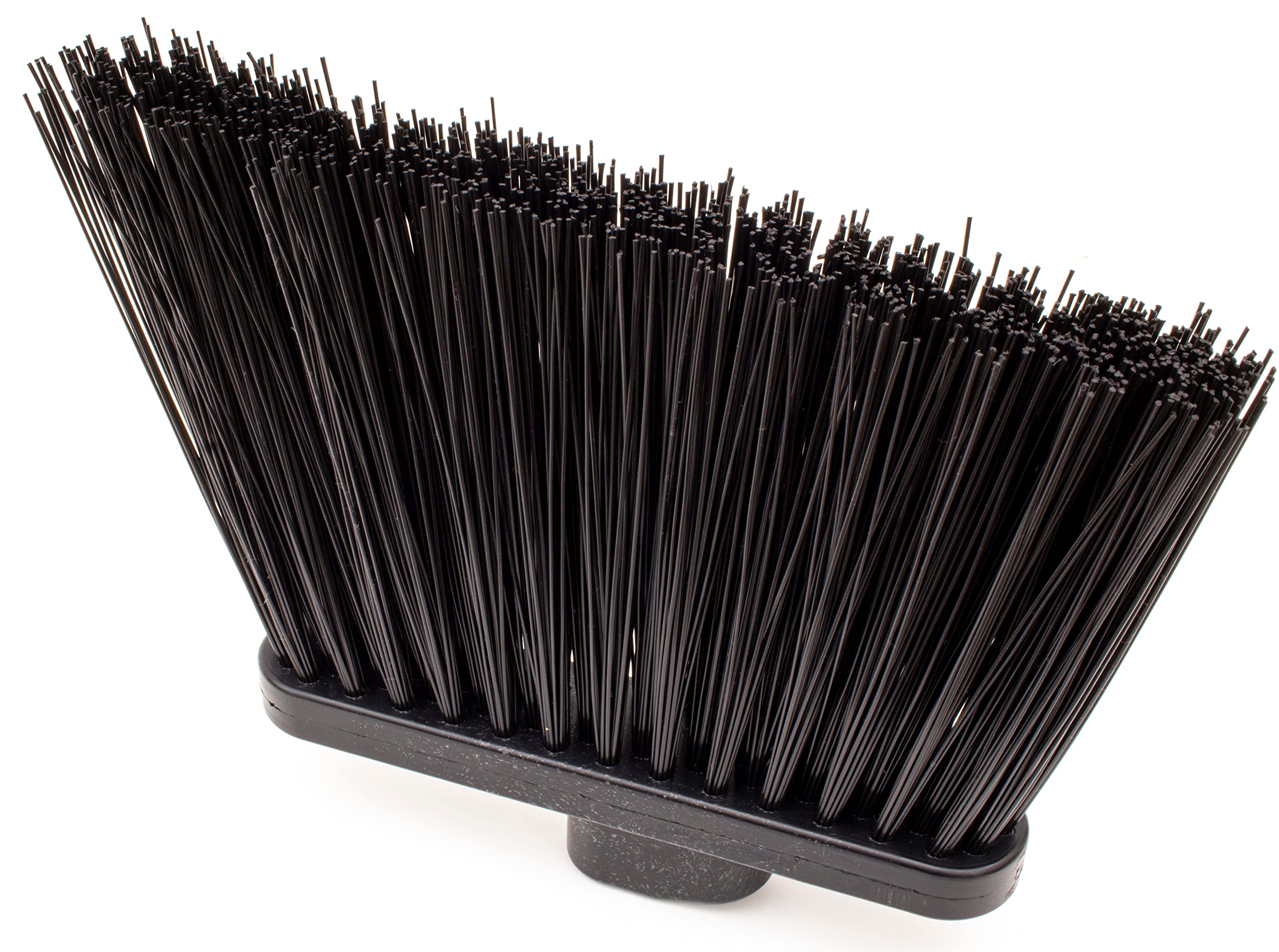 SPARTA Plastic Broom Head, Angled, Un-Flagged for Large Debris Indoor, Outdoor, Home, Restaurant, Lobby, Office, 12 Inches, Black