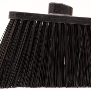 SPARTA Plastic Broom Head, Angled, Un-Flagged for Large Debris Indoor, Outdoor, Home, Restaurant, Lobby, Office, 12 Inches, Black