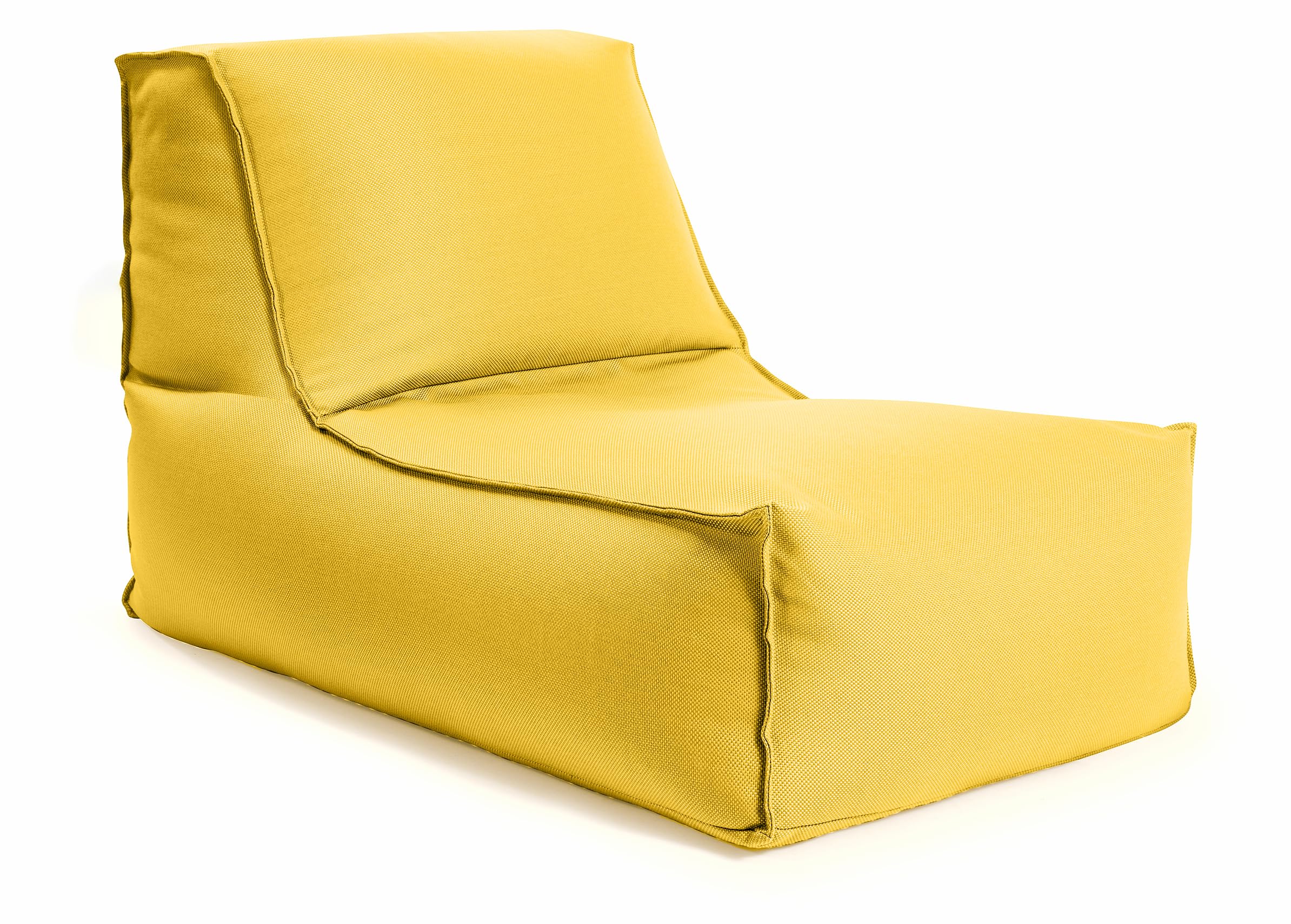 Gouchee Home Alpine Outdoor/Indoor Bean Bag Lounger Chair with Back Rest Filling Included for Patio and Outdoors Yellow