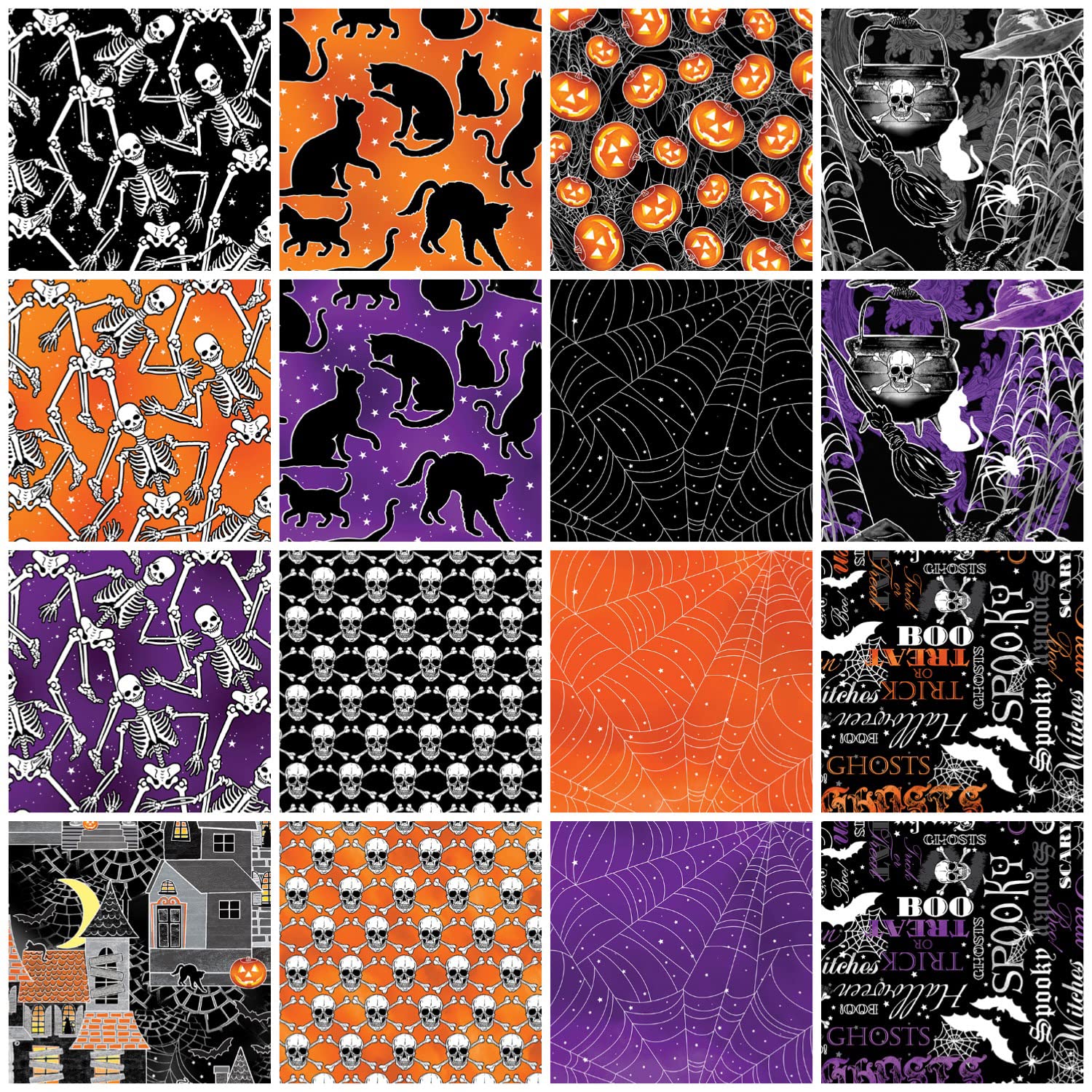 Kanvas Studio Halloween Spirit 10X10 Pack 42 10-inch Squares Layer Cake Benartex 10 Inches HAL10PK 0