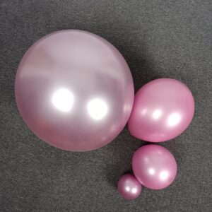 100 Pack Chrome Metallic Pink Balloons Different Sizes 18 12 10 5 Inch KIRIKOU Party Balloons for Birthday Valentines Baby Shower Bridal Wedding Party Decors