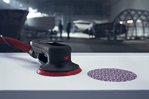 3M Random Orbital Sander, Xtract Pneumatic 88958, 6 in, Self-Generated Vacuum, 3/16 in Orbit, Ergonomic and Lightweight ROS, 209W Motor, Dust Extraction