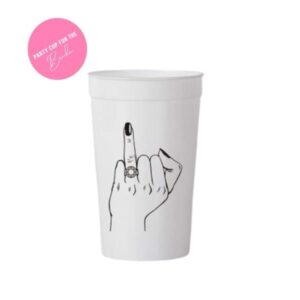 Bach Bride Bachelorette Party Decorations Ring Finger Reusable Cups - 12 Stadium Cups | Bridal Shower Gift, Bridesmaid Favors