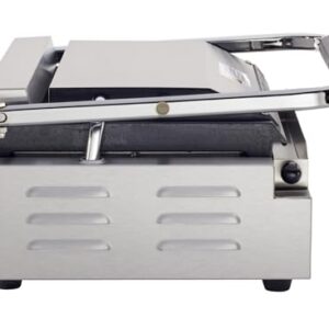 Kratos Commercial Electric Panini Sandwich Grill with Smooth Plates, 14" x 9" Cooking Surface, Commercial Countertop Panini Press, 120V, 1750W (29Y-021)