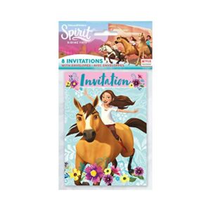 Unique Spirit Riding Free Horse Birthday Party Supplies Bundle includes 24 Party Invitations with Envelopes