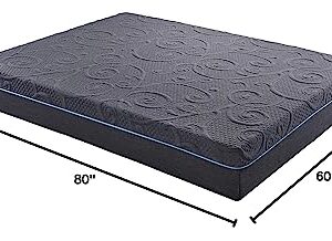 Lexicon Radley 11-Inch Gel Infused Memory Foam Hybrid Mattress, Queen, Gray